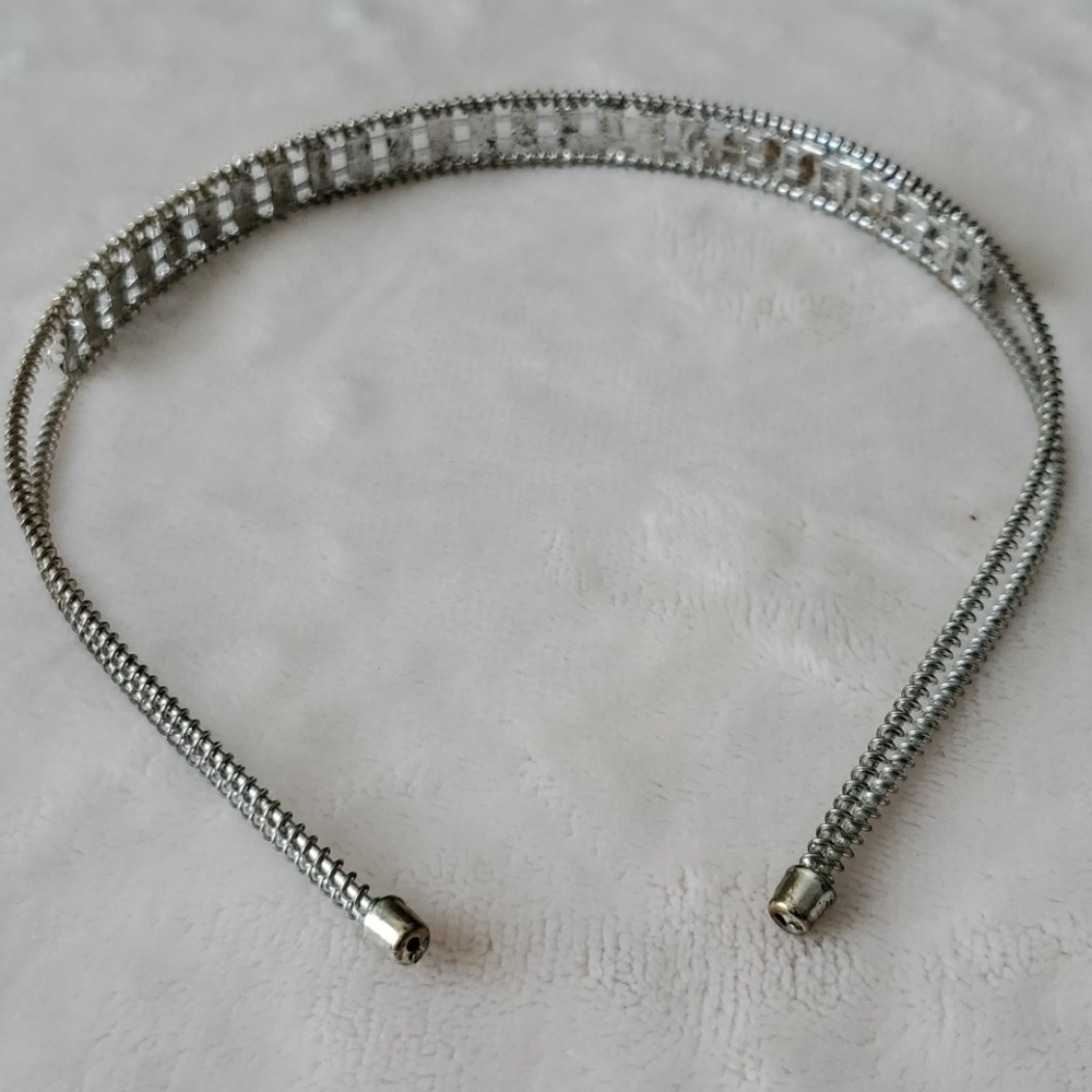 3 piece Headband Set Rhinestone Chain & Silver - Picture 5 of 5